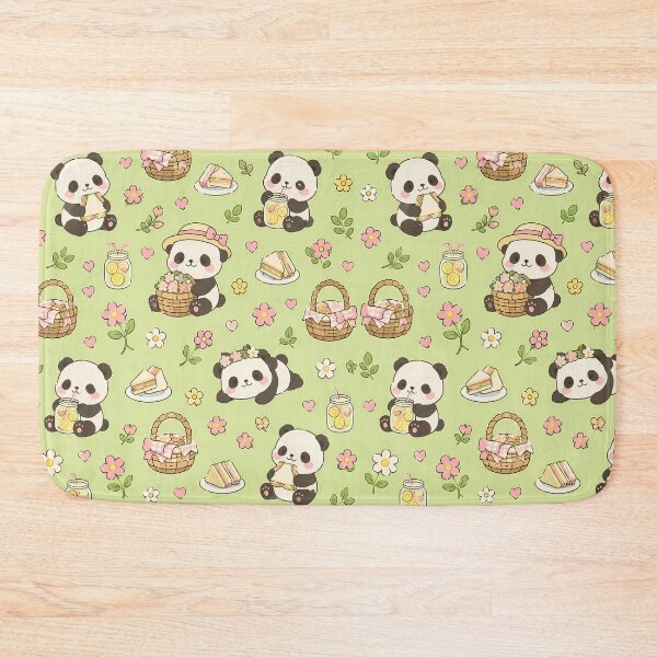 Item preview, Panda Cozy Picnic Kawaii Pattern designed and sold by Soft Berry Studio.