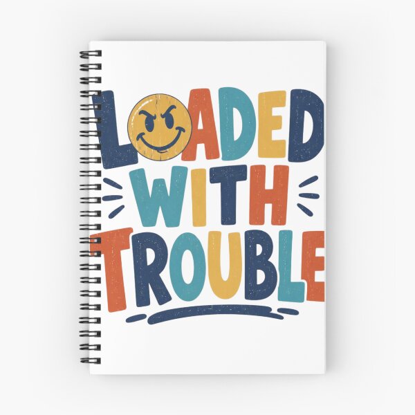 Item preview, Loaded With Trouble Funny Kids Smiley Face T-Shirt Design designed and sold by redblink store.