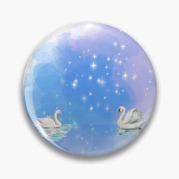 Item preview, Watercolor Magical Swans Under Starry Night designed and sold by mug&more station.