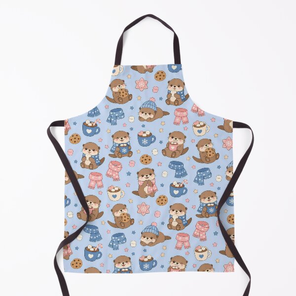 Item preview, Otter Marshmallow Cocoa Kawaii Pattern designed and sold by Soft Berry Studio.