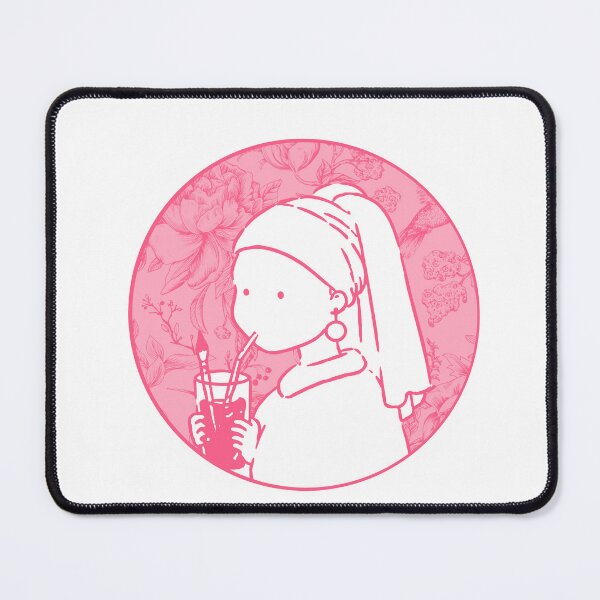 Item preview, Girl with a pearl earring In Pink designed and sold by FarieArt.