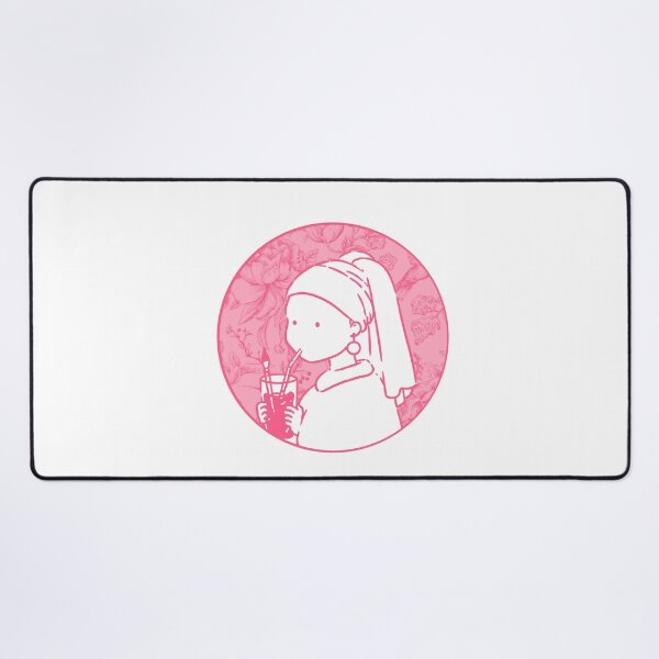 Item preview, Girl with a pearl earring In Pink designed and sold by FarieArt.