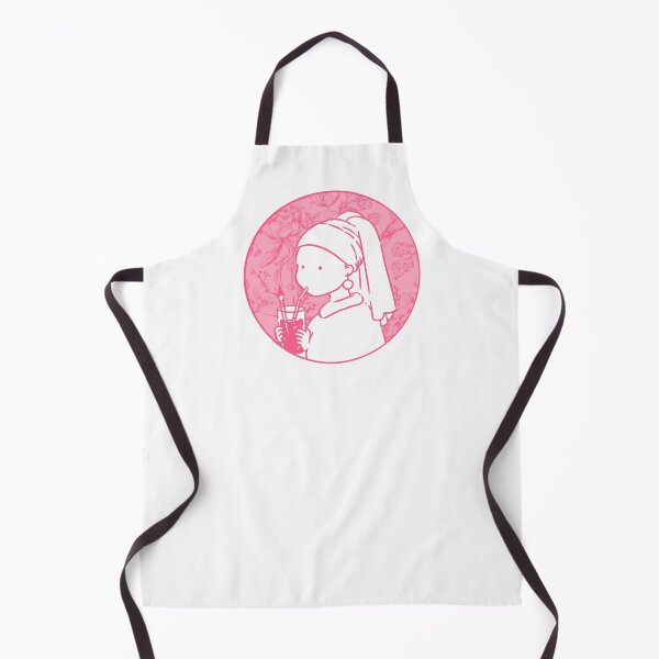 Item preview, Girl with a pearl earring In Pink designed and sold by FarieArt.