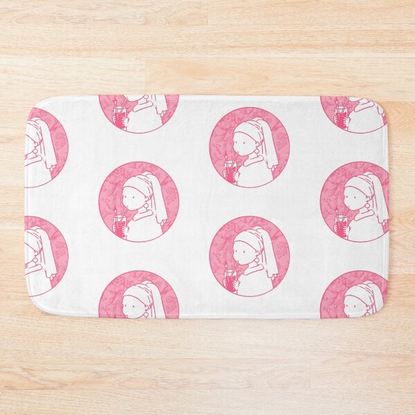 Item preview, Girl with a pearl earring In Pink designed and sold by FarieArt.