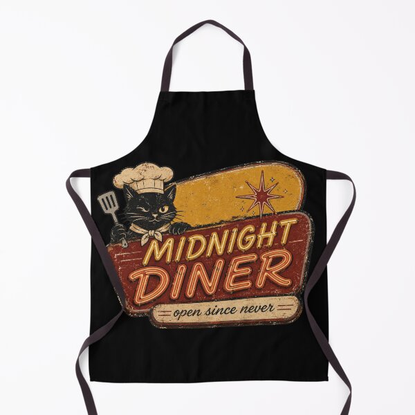 Item preview, Midnight Diner Black Cat Retro Neon Diner Vintage Graphic Tee designed and sold by Moonveil_Studio.