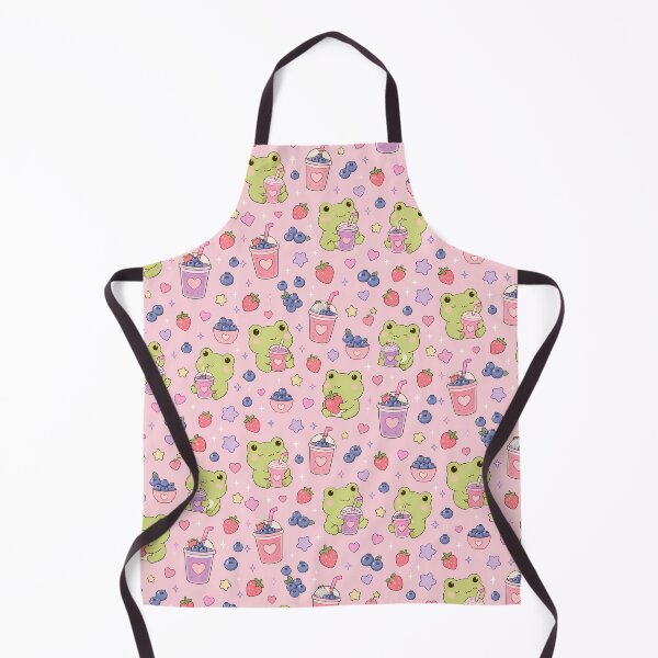 Item preview, Frog Berry Smoothie Kawaii Pattern designed and sold by Soft Berry Studio.