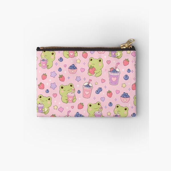 Item preview, Frog Berry Smoothie Kawaii Pattern designed and sold by Soft Berry Studio.