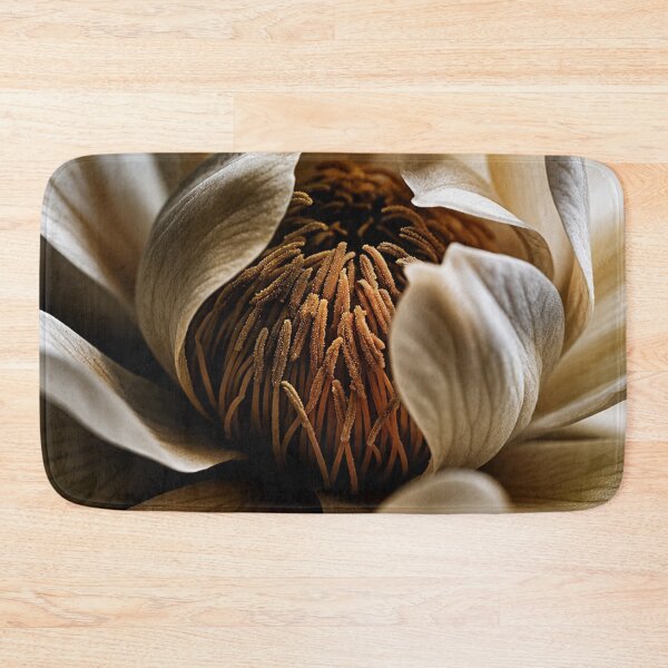 Item preview, The Inner Word Magnolia Blossom - White Flower Macro Photography - Cream Amber Botanical Art - Fine Art Floral Interior - Warm Intimate Nature Print designed and sold by WitchyBotanicaArt.
