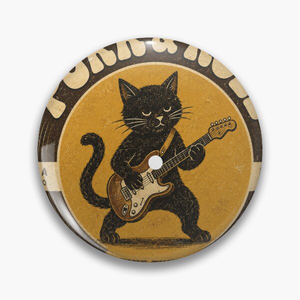 Item preview, Purr and Roll Rock Cat Guitar Vintage Retro Music Graphic Tee designed and sold by Moonveil_Studio.
