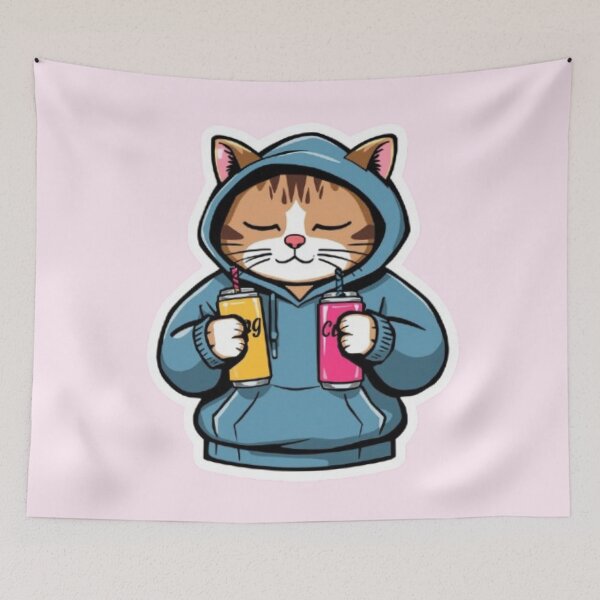 Item preview, No Sleep Just Gaming Cat Sticker designed and sold by Stylestickers55.