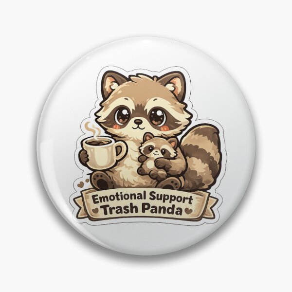 Item preview, Emotional Support Trash Panda Shirt | Cute Raccoon Coffee Lover Funny Introvert Gift designed and sold by MrDev.