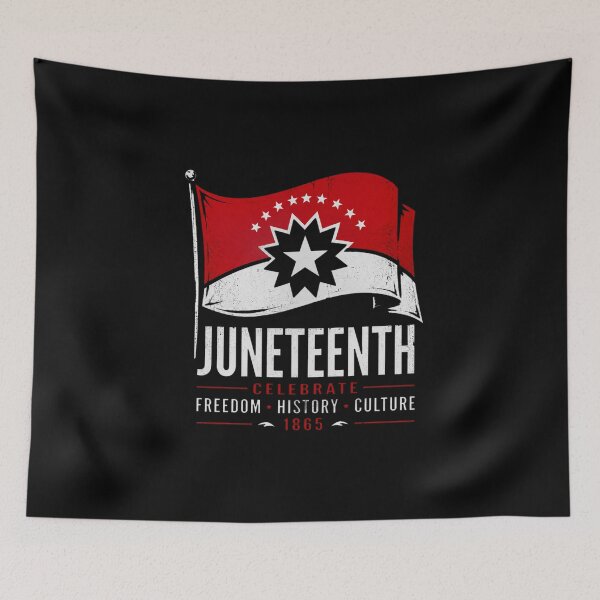 Item preview, Juneteenth Flag Red White Blue Meaning Black History designed and sold by ChiqueAvenue.