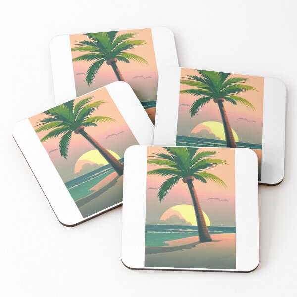 Item preview, Illustration - Paradise Beach Landscape, Minimalist Digital Art designed and sold by Reverso-Design.