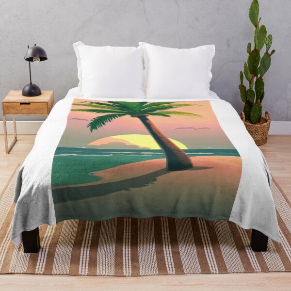 Item preview, Illustration - Paradise Beach Landscape, Minimalist Digital Art designed and sold by Reverso-Design.