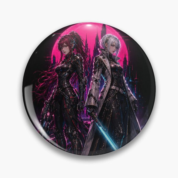 Item preview, Cyberpunk Warriors – Neon Dystopia / Red Moon Night designed and sold by thirtyonestars.