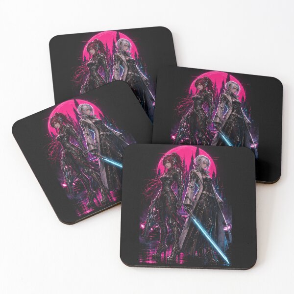 Item preview, Cyberpunk Warriors – Neon Dystopia / Red Moon Night designed and sold by thirtyonestars.