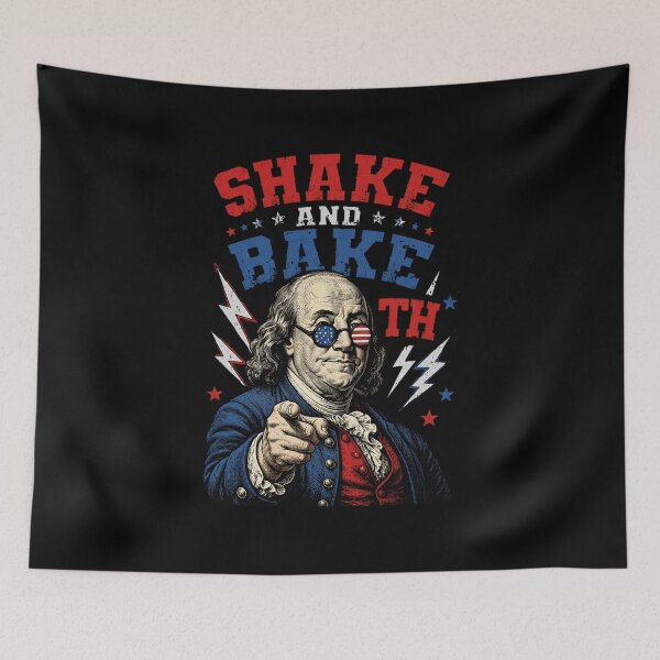 Item preview, Funny Shake and Bake 4th of July Couple designed and sold by ChiqueAvenue.