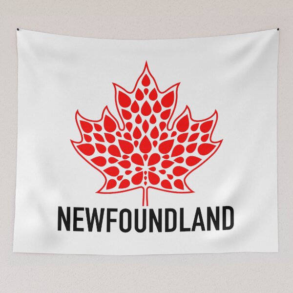 Item preview, NEWFOUNDLAND Red Modern Maple Leaf Emblem designed and sold by Great Canadian Collective.