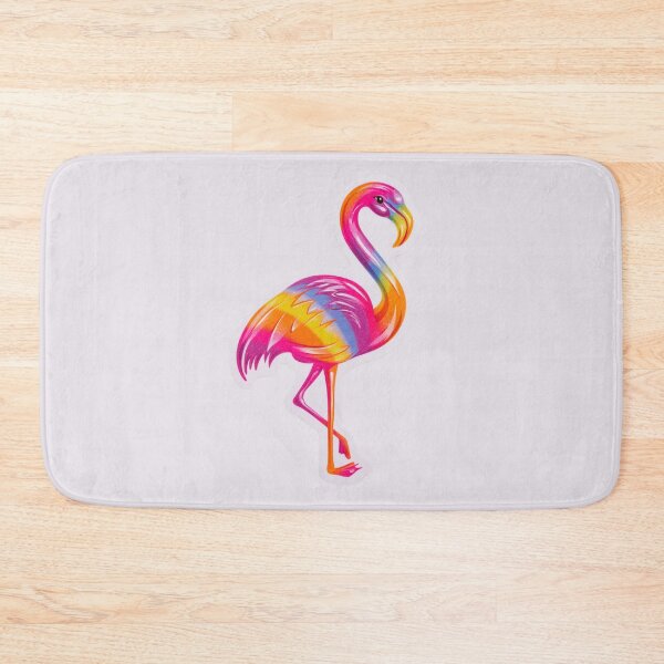 Item preview, Rainbow Flamingo Sticker – Colourful Tropical Design designed and sold by The Digital Compass.