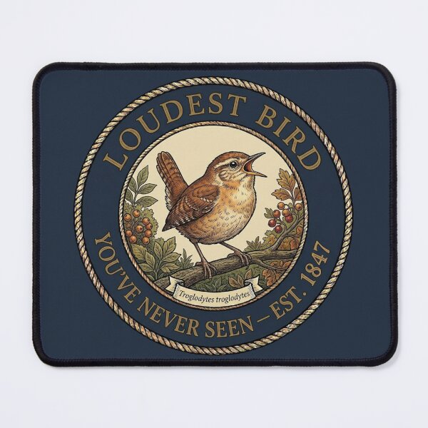 Item preview, Loudest Bird You've Never Seen Wren Club Humor Badge designed and sold by CalmCapy Co.