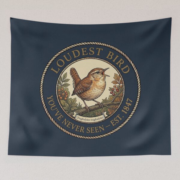Item preview, Loudest Bird You've Never Seen Wren Club Humor Badge designed and sold by CalmCapy Co.