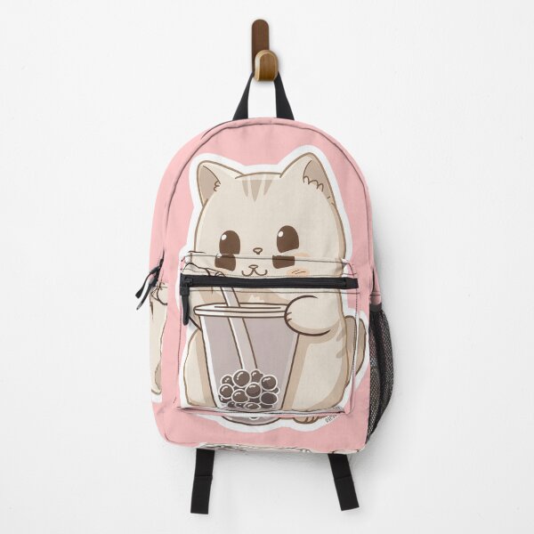 Item preview, Cute Kawaii Cat Drinking Boba Bubble Tea designed and sold by Phongphut.