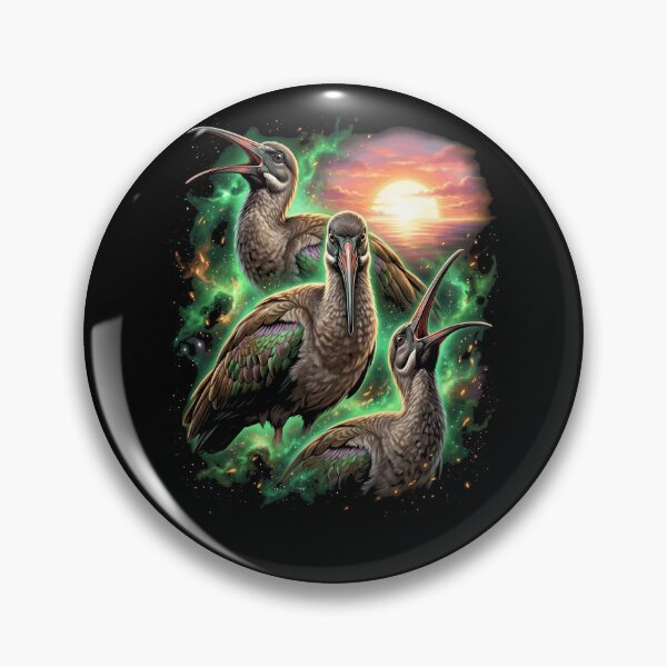 Item preview, Cosmic Hadeda Ibis Birds Green Glow Sunrise Funny designed and sold by d247.