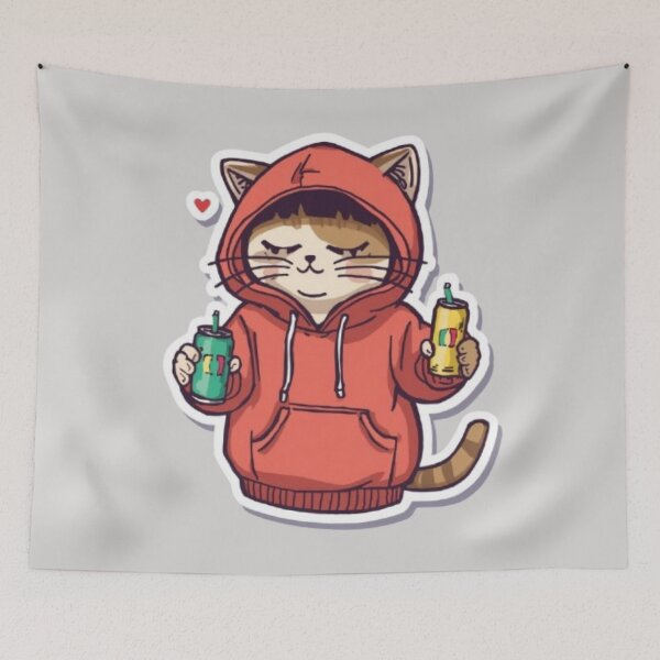 Item preview, No Sleep Just Gaming Cat Sticker designed and sold by Stylestickers55.