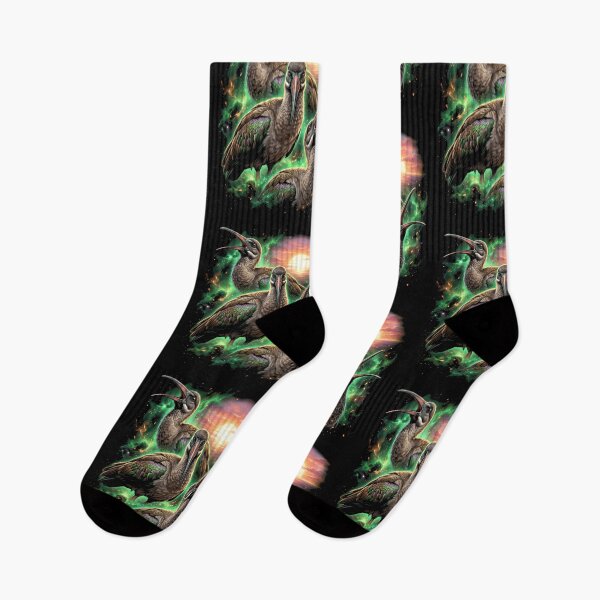 Item preview, Cosmic Hadeda Ibis Birds Green Glow Sunrise Funny designed and sold by d247.