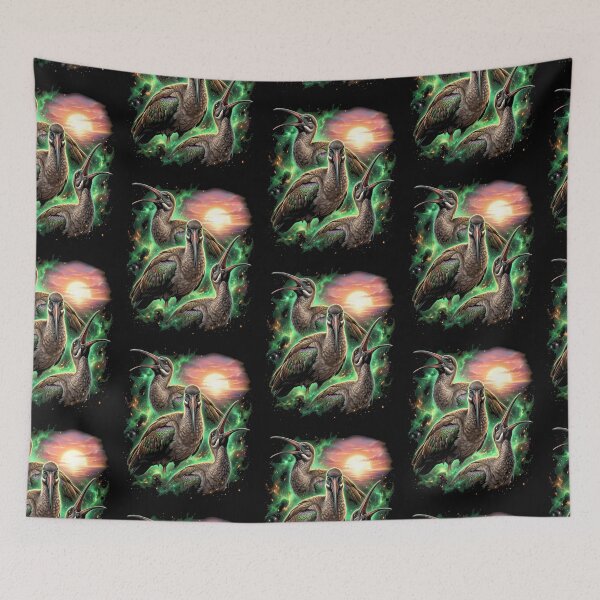 Item preview, Cosmic Hadeda Ibis Birds Green Glow Sunrise Funny designed and sold by d247.