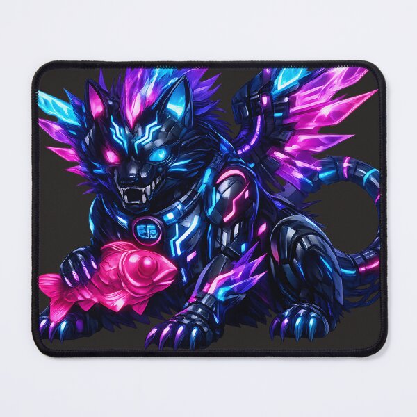 Item preview, Cyberpunk Neon Wolf Kitty designed and sold by Neo Tokio.