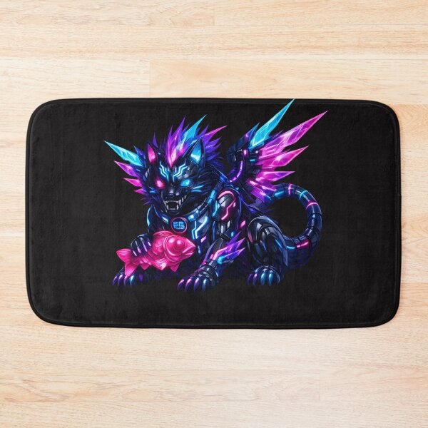 Item preview, Cyberpunk Neon Wolf Kitty designed and sold by Neo Tokio.