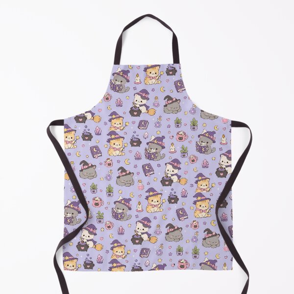 Item preview, Kawaii Witch Cat Magic Pattern designed and sold by Soft Berry Studio.