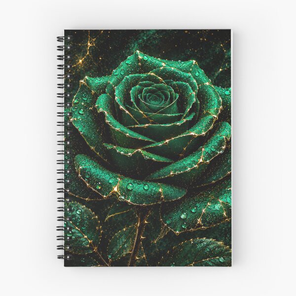 Item preview, Kintsugi - Rose of Emerald and Gold designed and sold by LegademaArt.