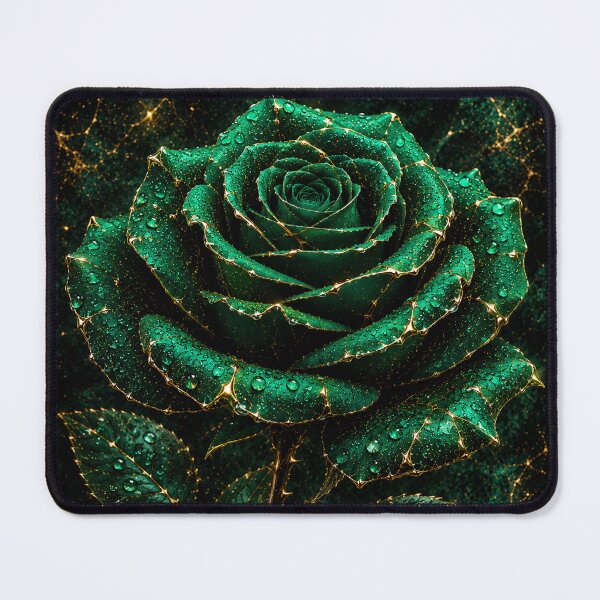 Item preview, Kintsugi - Rose of Emerald and Gold designed and sold by LegademaArt.