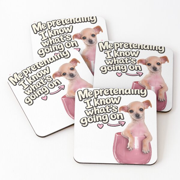 Item preview,  Me Pretending I Know What's Going On | Funny Chihuahua Meme Sticker designed and sold by adamlemon12.