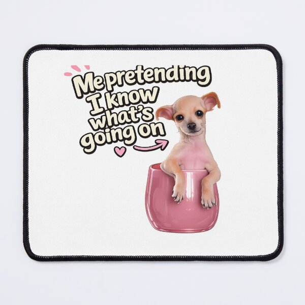 Item preview, Me Pretending I Know What's Going On | Funny Chihuahua Meme Sticker designed and sold by adamlemon12.