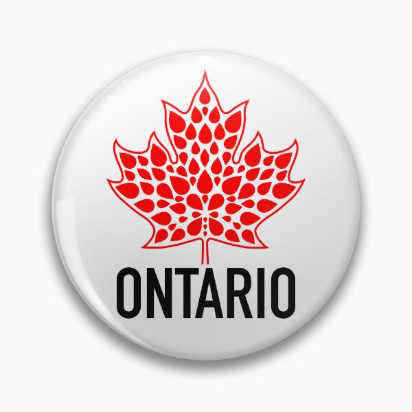 Item preview, ONTARIO Red Modern Maple Leaf Emblem designed and sold by Great Canadian Collective.