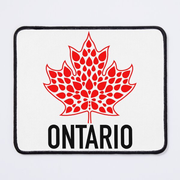 Item preview, ONTARIO Red Modern Maple Leaf Emblem designed and sold by Great Canadian Collective.