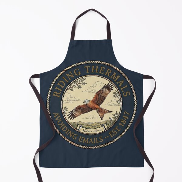 Item preview, Riding Thermals Avoiding Emails Red Kite Humor Badge designed and sold by CalmCapy Co.