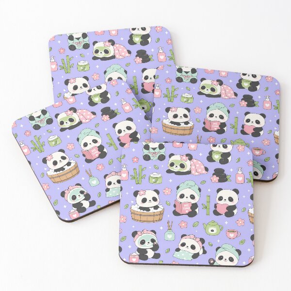 Item preview, Kawaii Panda Spa Relaxation Pattern designed and sold by Soft Berry Studio.