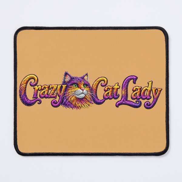 Item preview, Crazy Cat Lady Vibrant Feline Typography designed and sold by MegaNovaArt.