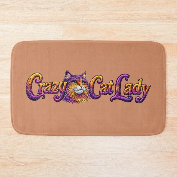 Item preview, Crazy Cat Lady Vibrant Feline Typography designed and sold by MegaNovaArt.
