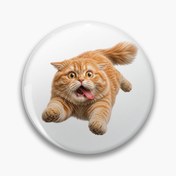 Item preview, Hyperactive Flying Derp Orange Cat designed and sold by UvooArt.