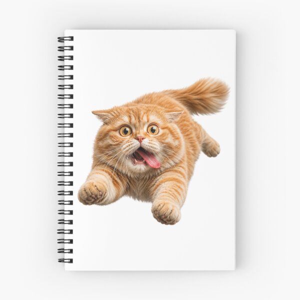 Item preview, Hyperactive Flying Derp Orange Cat designed and sold by UvooArt.