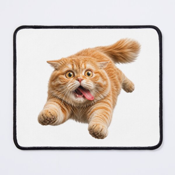 Item preview, Hyperactive Flying Derp Orange Cat designed and sold by UvooArt.