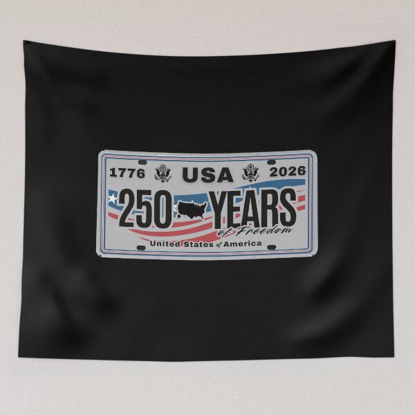 Item preview, USA 250 Years of Freedom License Plate — 1776 to 2026 Patriotic America Anniversary Design designed and sold by GFamilyC.