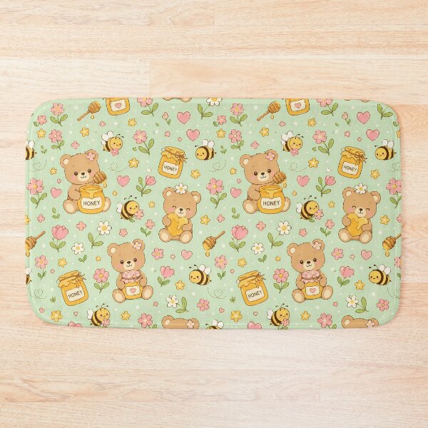 Item preview, Teddy Bear Honey Bee Kawaii Pattern designed and sold by Soft Berry Studio.