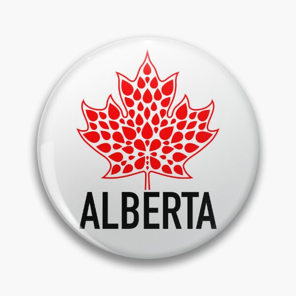 Item preview, ALBERTA Red Modern Maple Leaf Emblem designed and sold by Great Canadian Collective.