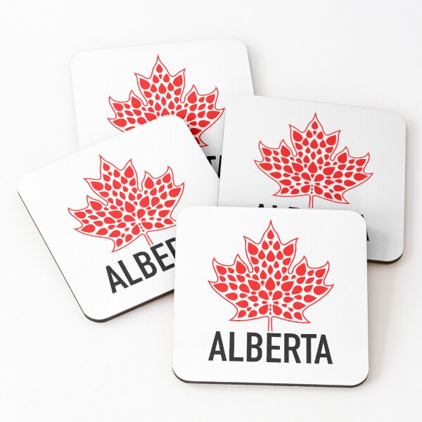 Artikelvorschau, ALBERTA Red Modern Maple Leaf Emblem entworfen und verkauft von Great Canadian Collective.